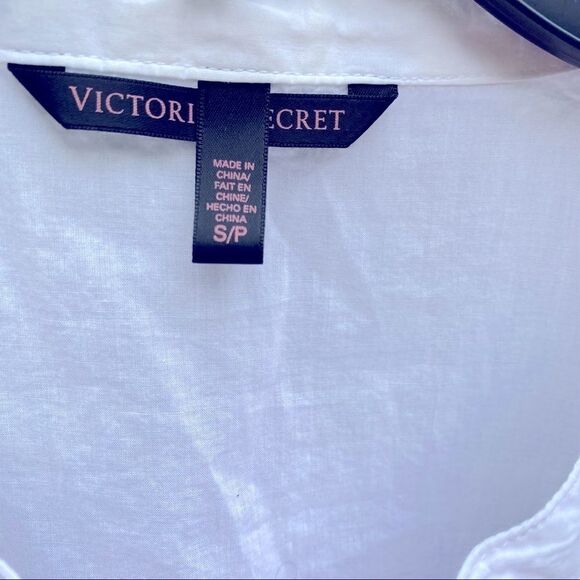 Victoria’s Secret White Lace Embroidered Blouse Sz Small Petite - Picture 5 of 8